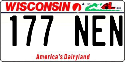 WI license plate 177NEN
