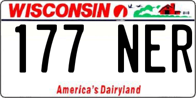 WI license plate 177NER