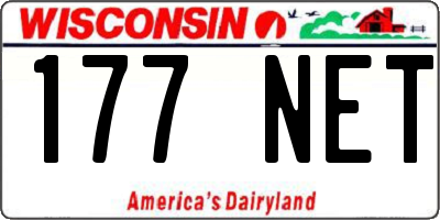 WI license plate 177NET