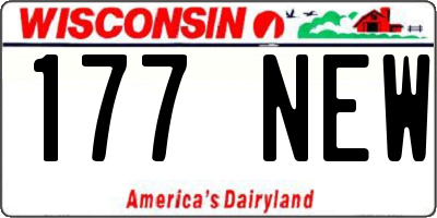 WI license plate 177NEW