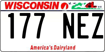 WI license plate 177NEZ