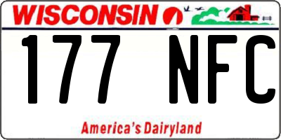 WI license plate 177NFC