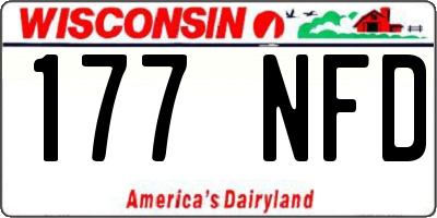 WI license plate 177NFD