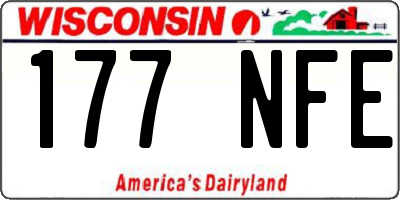 WI license plate 177NFE