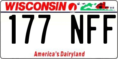 WI license plate 177NFF