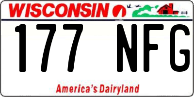 WI license plate 177NFG