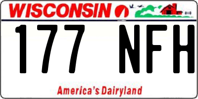 WI license plate 177NFH