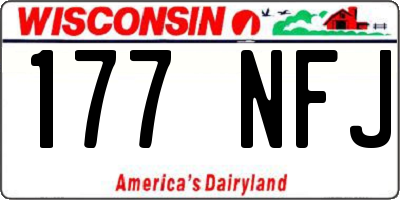 WI license plate 177NFJ