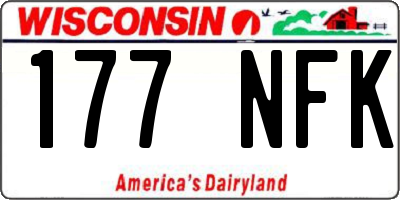 WI license plate 177NFK