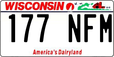 WI license plate 177NFM