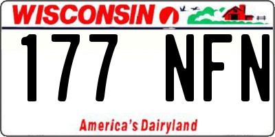 WI license plate 177NFN