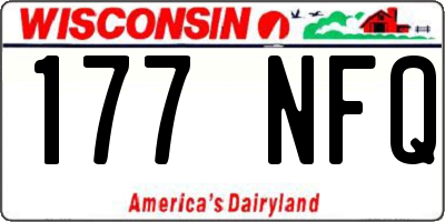 WI license plate 177NFQ
