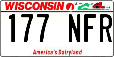 WI license plate 177NFR