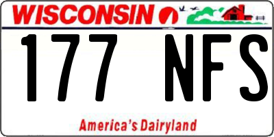 WI license plate 177NFS