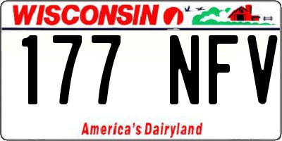 WI license plate 177NFV