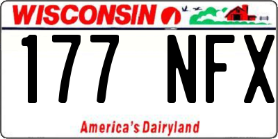 WI license plate 177NFX