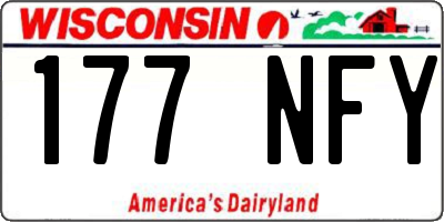 WI license plate 177NFY