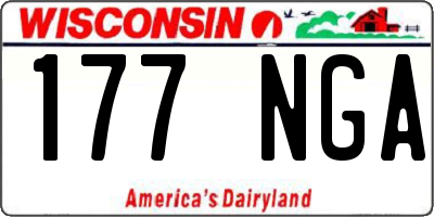 WI license plate 177NGA