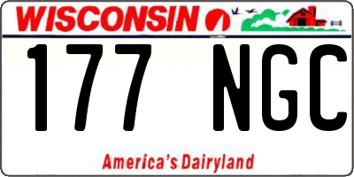 WI license plate 177NGC