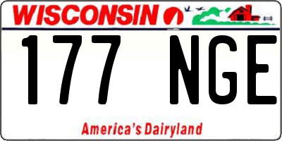 WI license plate 177NGE
