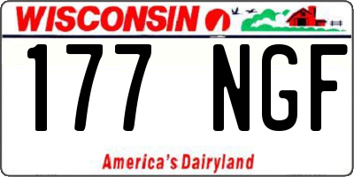 WI license plate 177NGF