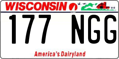 WI license plate 177NGG