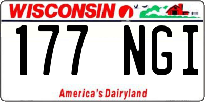 WI license plate 177NGI