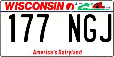 WI license plate 177NGJ