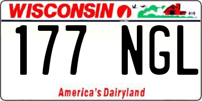 WI license plate 177NGL