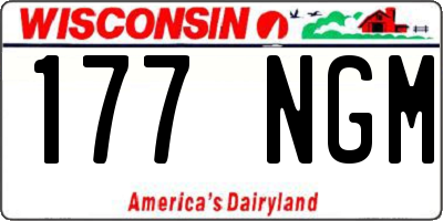 WI license plate 177NGM