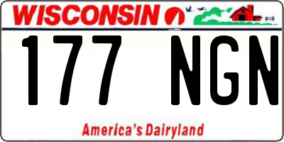 WI license plate 177NGN