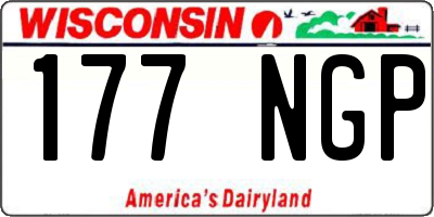 WI license plate 177NGP