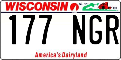 WI license plate 177NGR