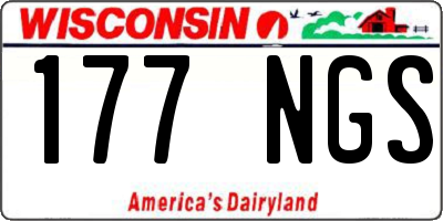 WI license plate 177NGS