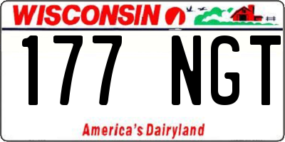 WI license plate 177NGT