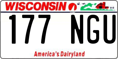 WI license plate 177NGU