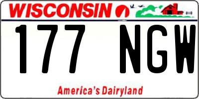 WI license plate 177NGW