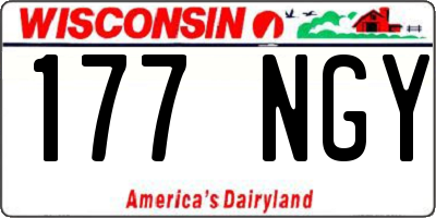 WI license plate 177NGY