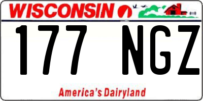 WI license plate 177NGZ