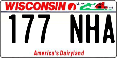 WI license plate 177NHA