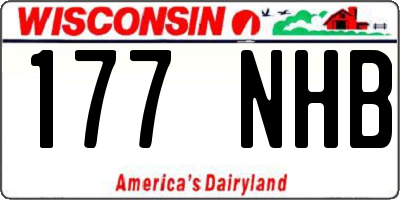WI license plate 177NHB