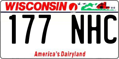WI license plate 177NHC