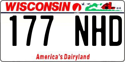 WI license plate 177NHD