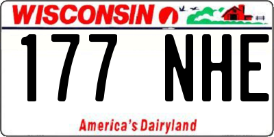 WI license plate 177NHE