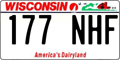 WI license plate 177NHF