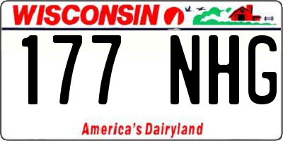 WI license plate 177NHG