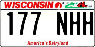 WI license plate 177NHH