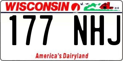 WI license plate 177NHJ