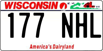 WI license plate 177NHL