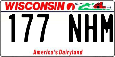 WI license plate 177NHM